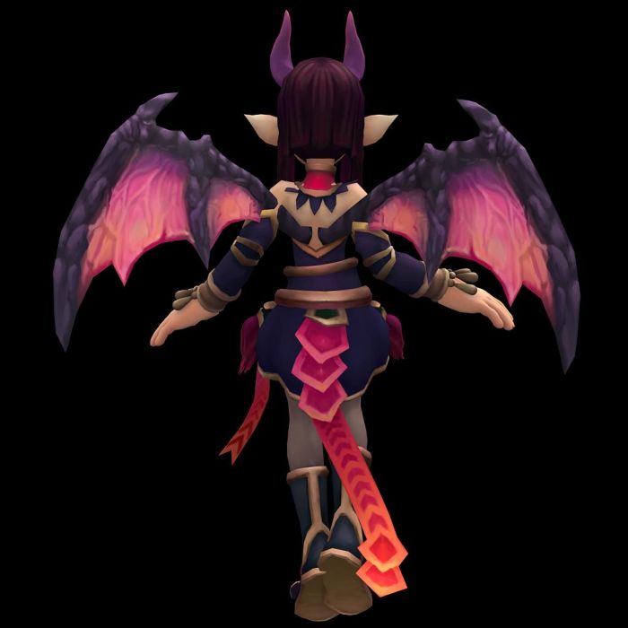 罗刹鬼姬 怪物 q版3d模型 带绑定带动作