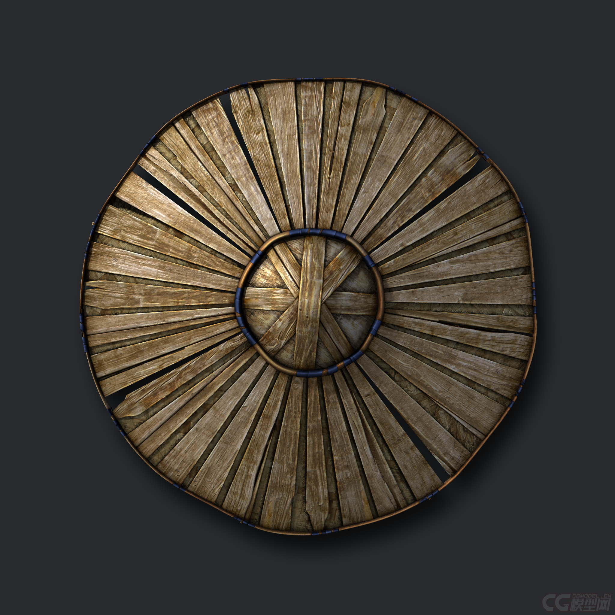 武侠斗笠模型vray渲染