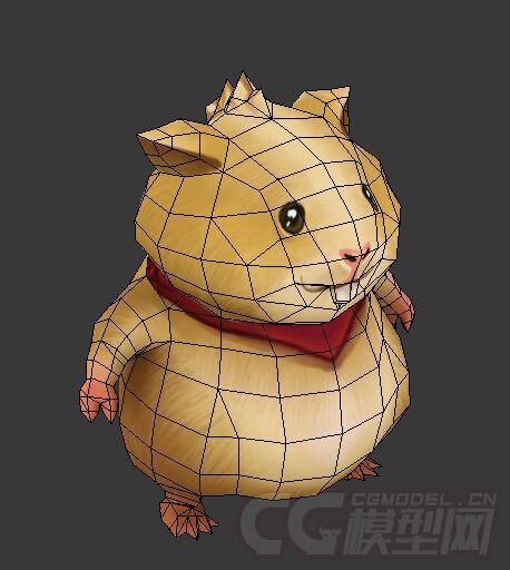 小老鼠 胖鼠 低模_liu345914412作品_动物哺乳_cg模型网