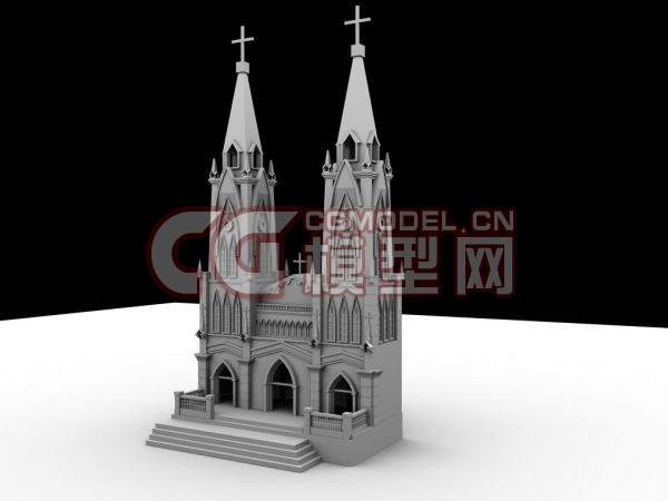 教堂模型-自然场景模型库-模型下载-cg模型网