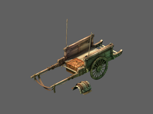 一辆精美的q版马车