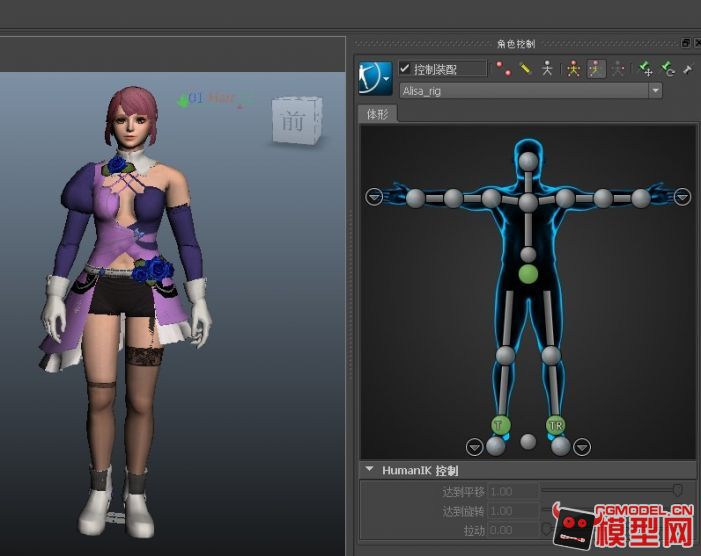 不精不发 Alisa模型女人模型库Maya(.ma/.mb)模型下载cg模型网