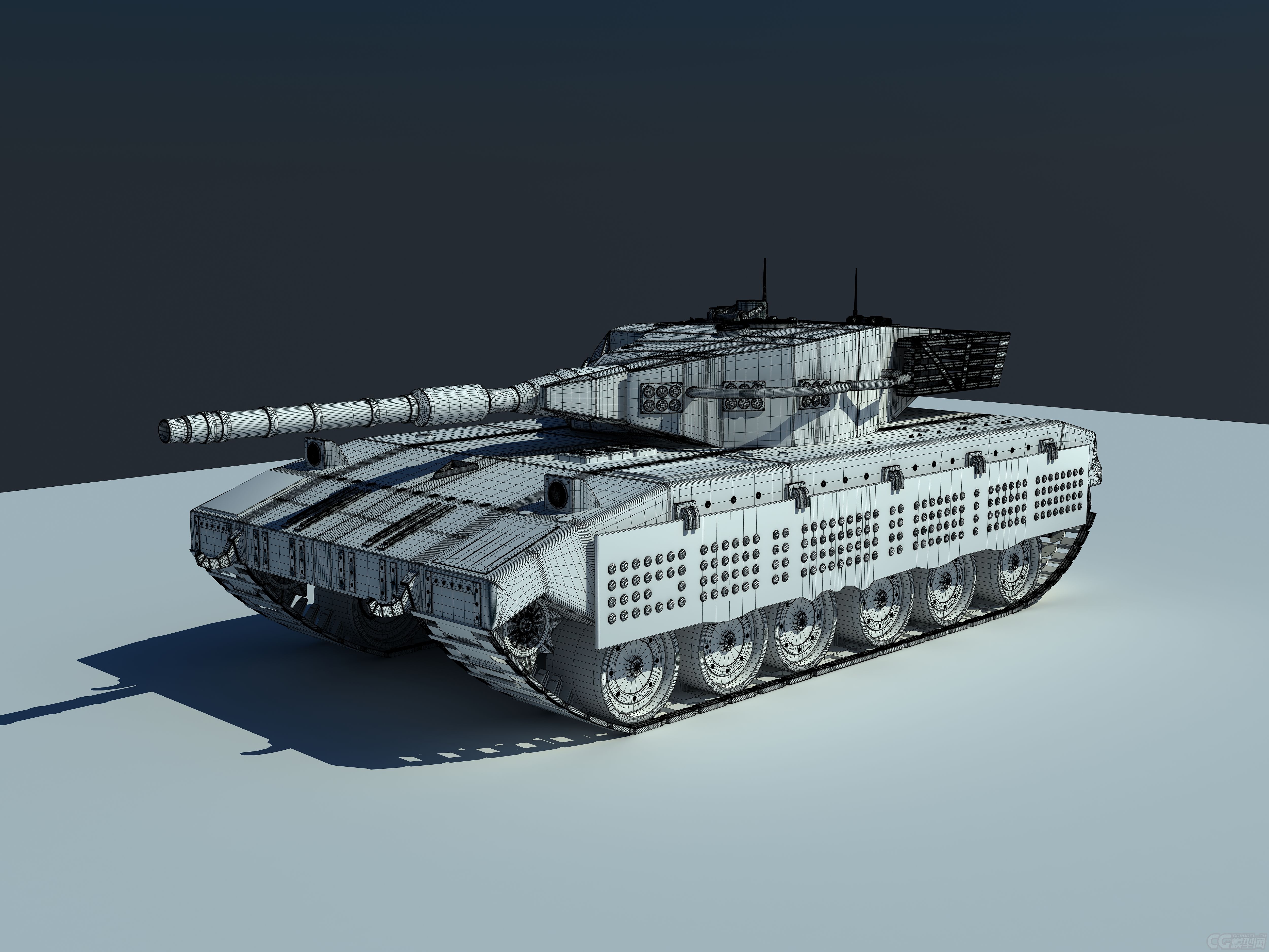 写实梅卡瓦坦克模型