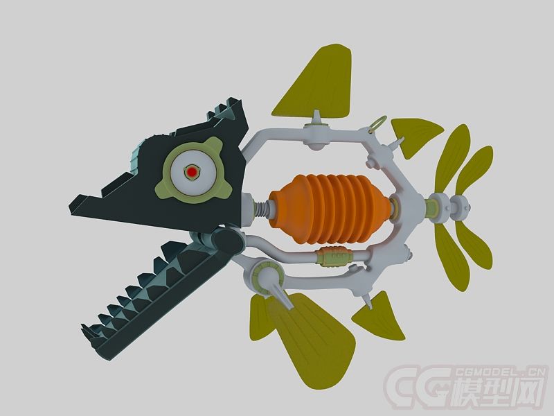 机械食人鱼玩具水中机器