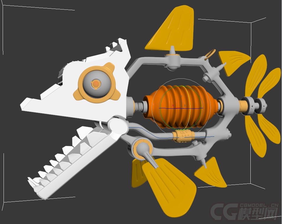 机械食人鱼玩具水中机器