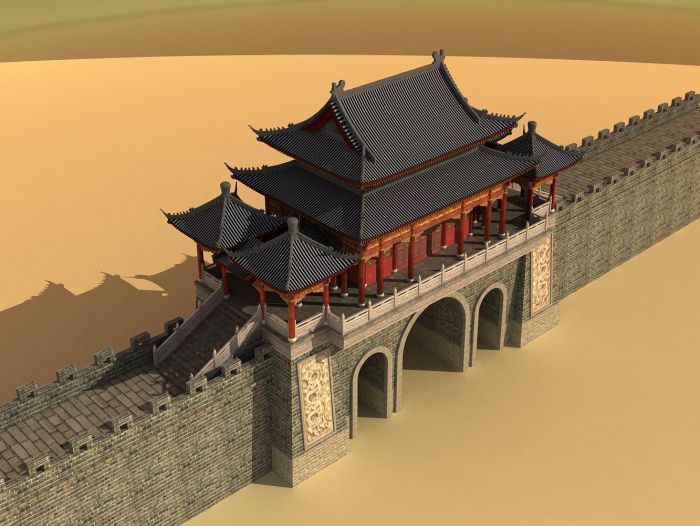 城门楼 明清建筑模型-古代场景模型库-3ds Max(.max)模型下载-cg模型网