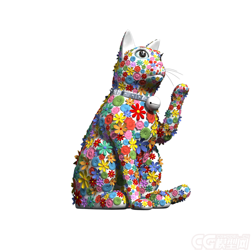 招财猫 大花猫雕塑