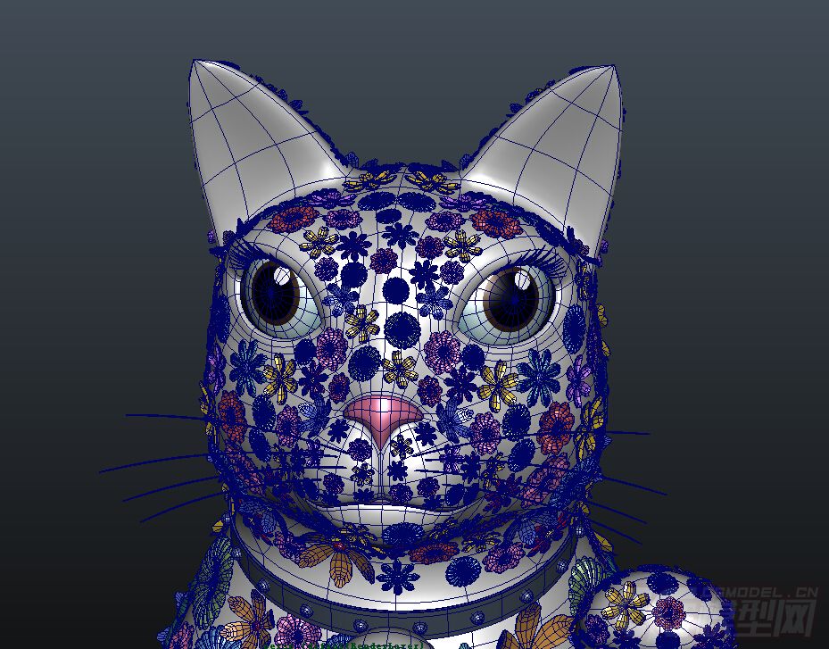 招财猫 大花猫雕塑