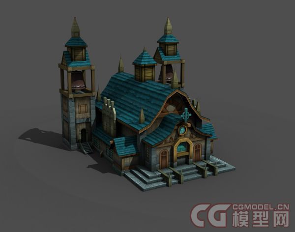 欧式教堂模型-古代场景模型库-模型下载-cg模型网