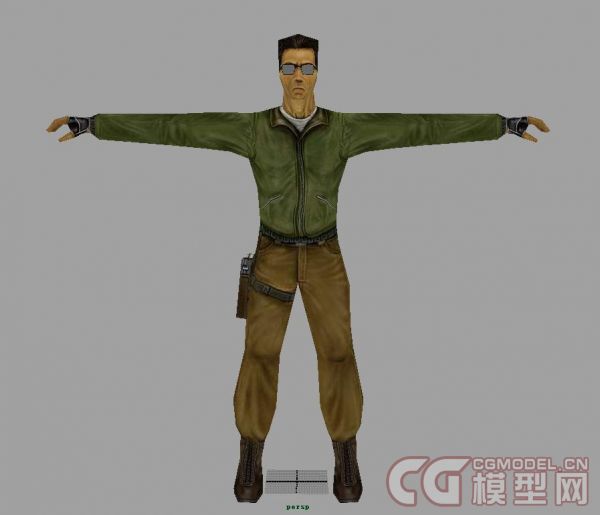 CS反恐精英 土匪老大模型-男人模型库-Maya(.ma/.mb)模型下载-cg模型网