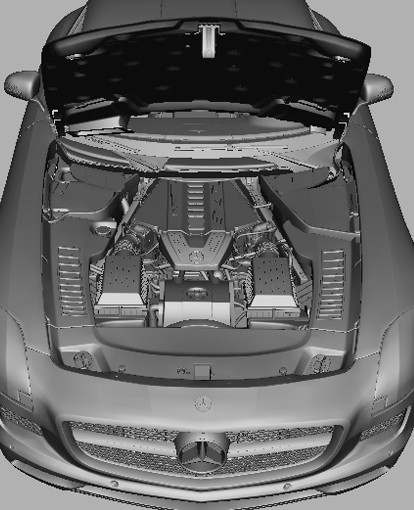 奔驰轿车内部结构,汽车发动机,奔驰发动机,奔驰,汽车模型