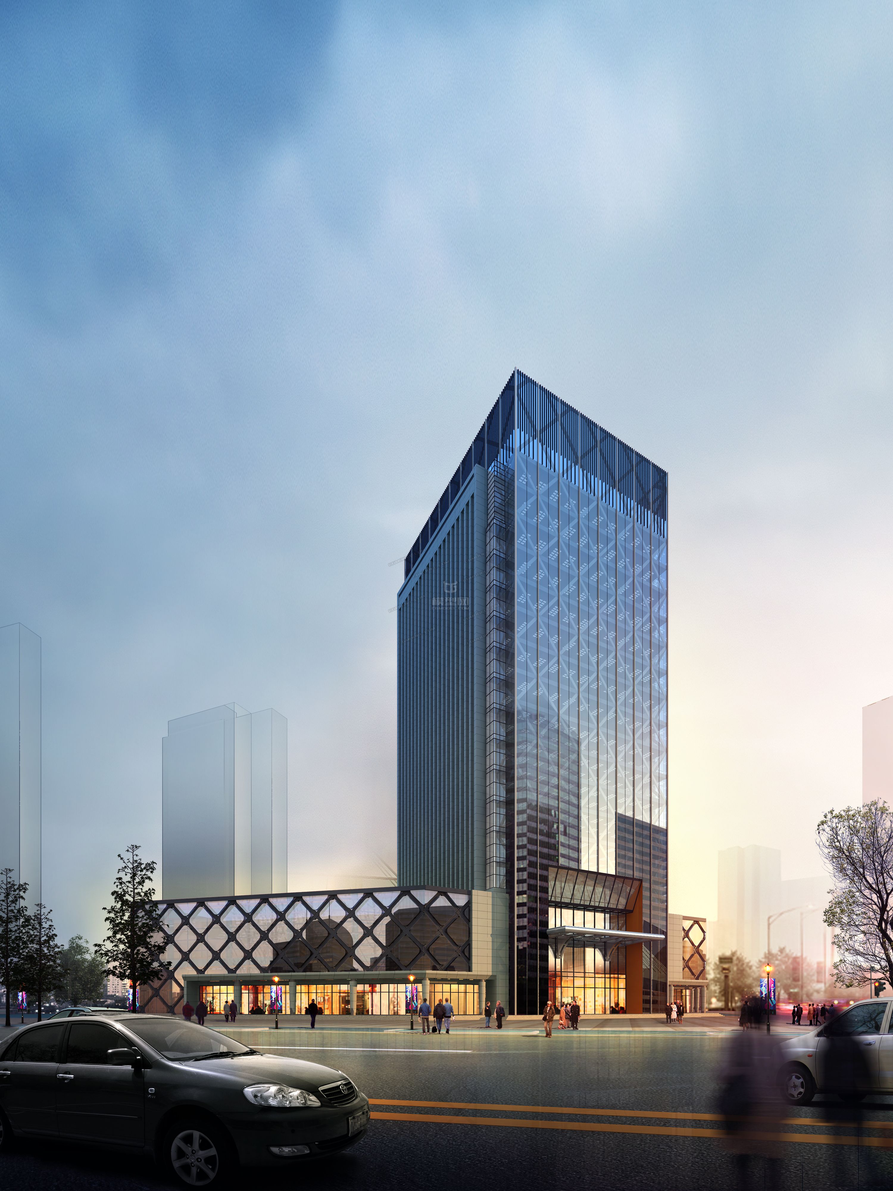 原创办公楼!黄昏!