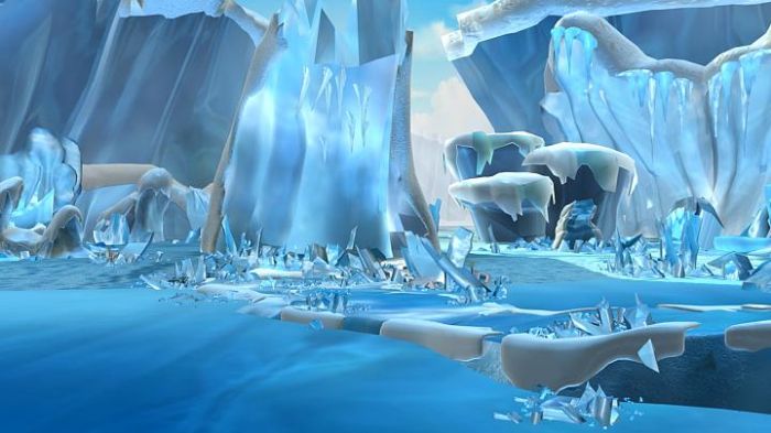 湖,冰地,冰川,山谷,冬天,结冰_大v作品_场景自然场景_cg模型网