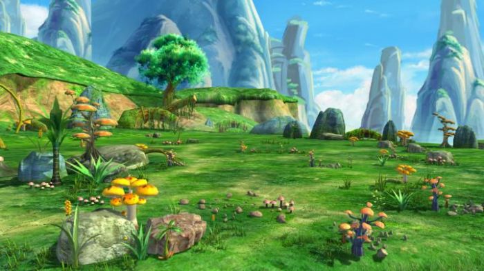 小溪-动画场景 山 花草 童话_大v作品_场景自然场景_cg模型网