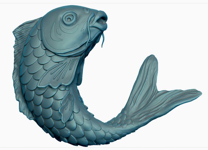 鲤鱼高模 obj_dawningの哥作品_雕塑/文物神话雕塑_cg模型网