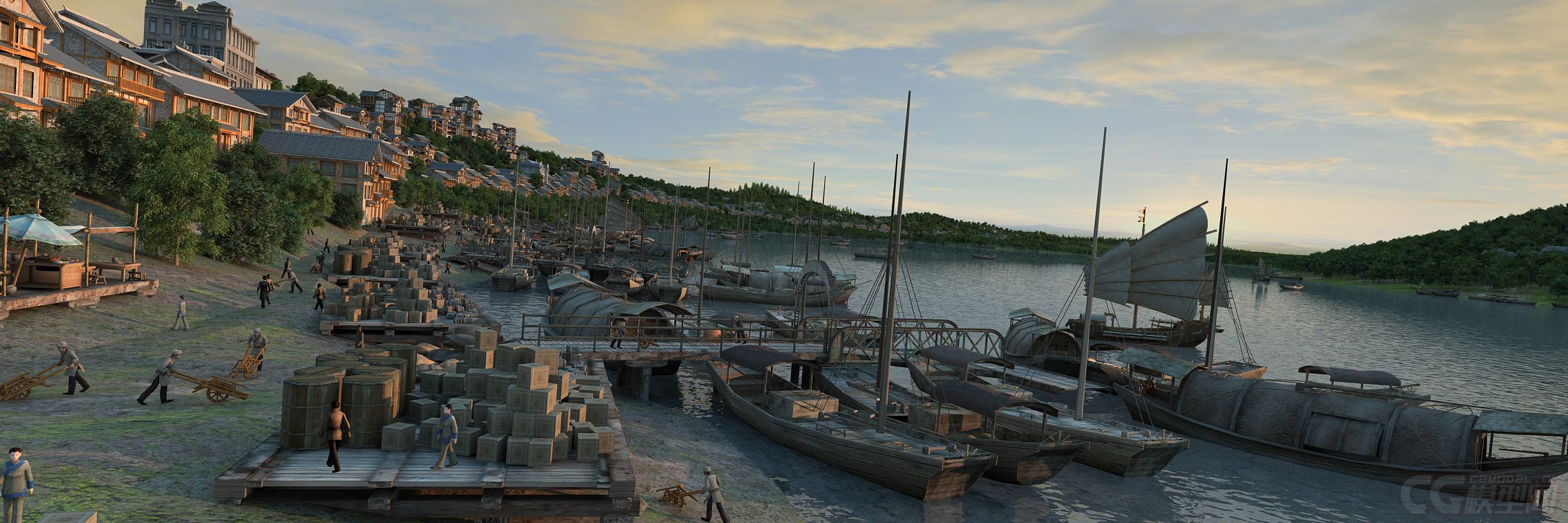 古代重庆朝天门码头_货运港口