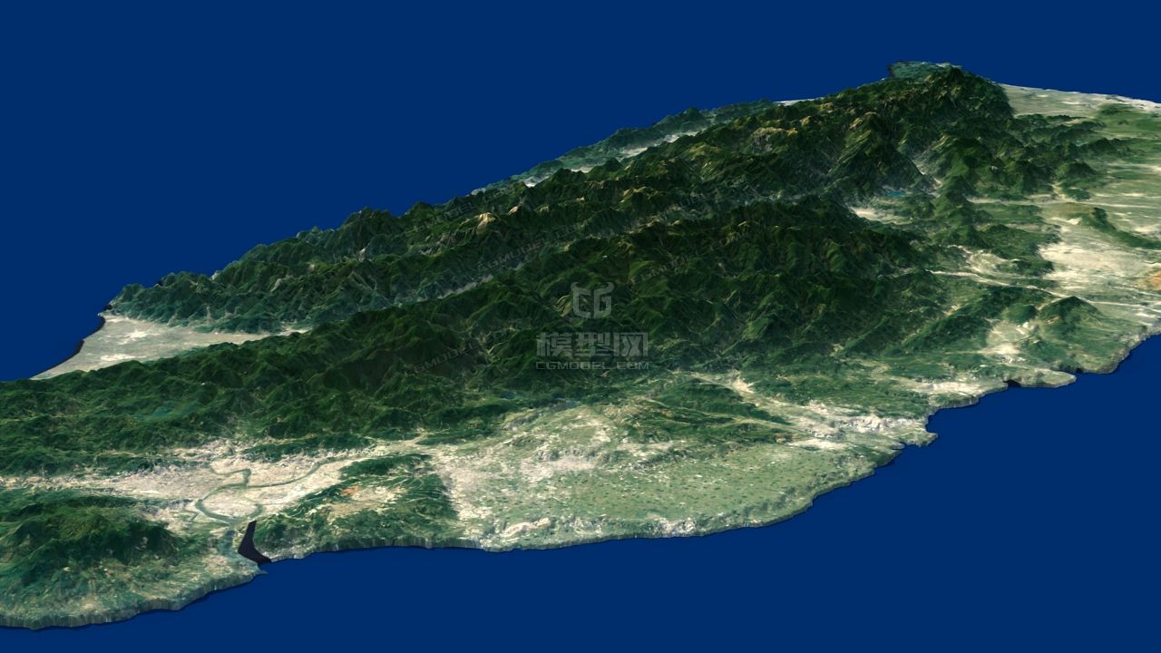 台湾地形3d模型