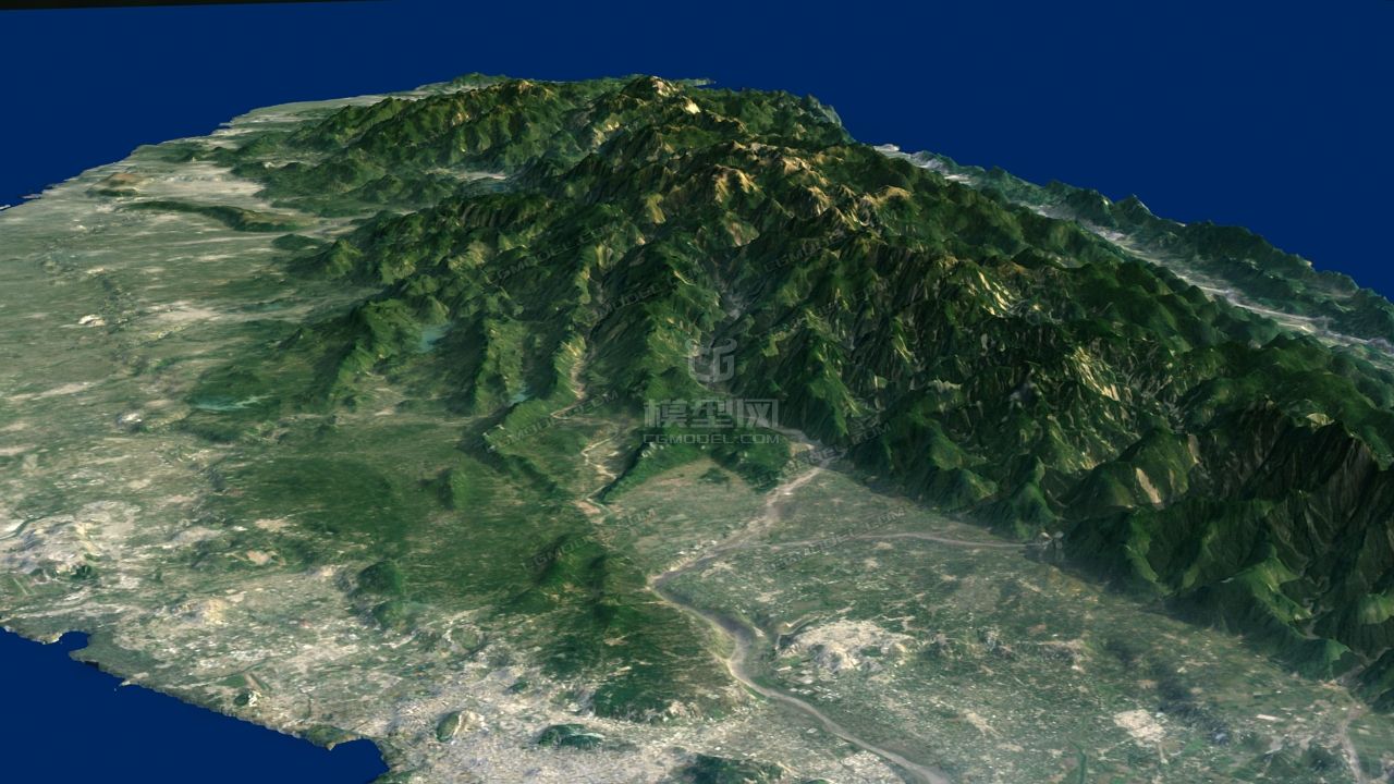 台湾地形3d模型