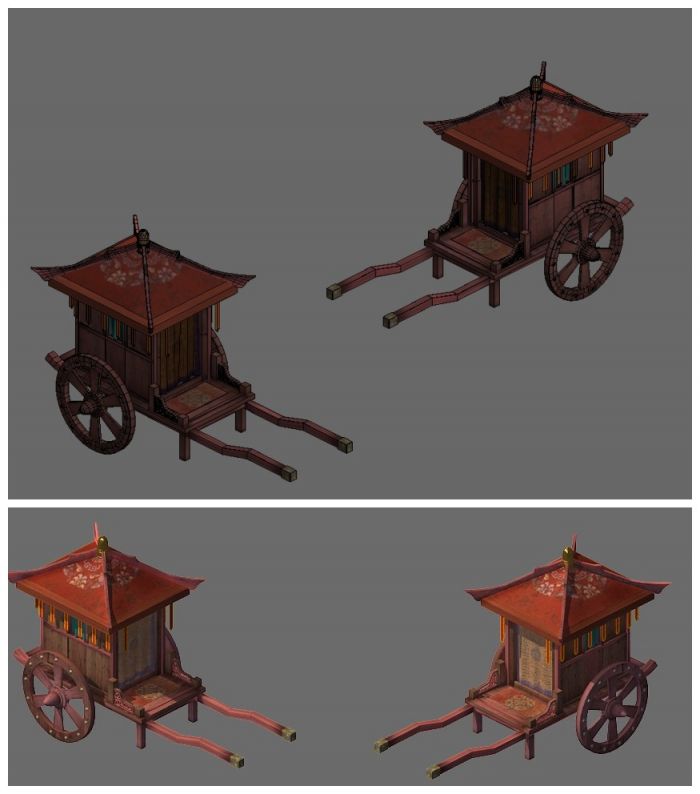 轿子写实高模大合集,可单独下载哦!_666lh作品_车辆人力车_cg模型网