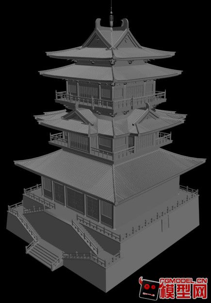 中国古代建筑模型 下载模型-自然场景模型库-模型下载-cg模型网