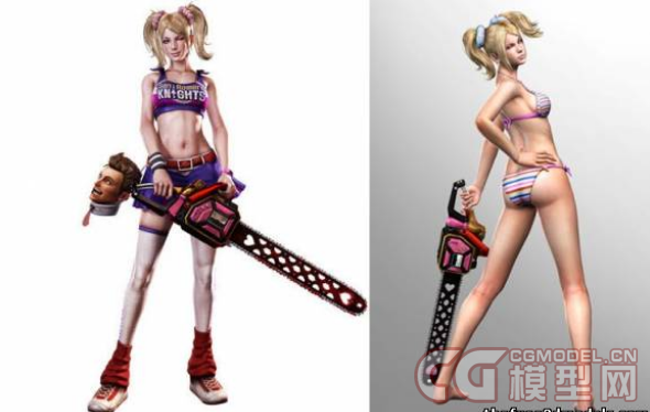 比基尼美女电锯甜心 juliet 4套服装 ps3 lolipop chainsaw 更新