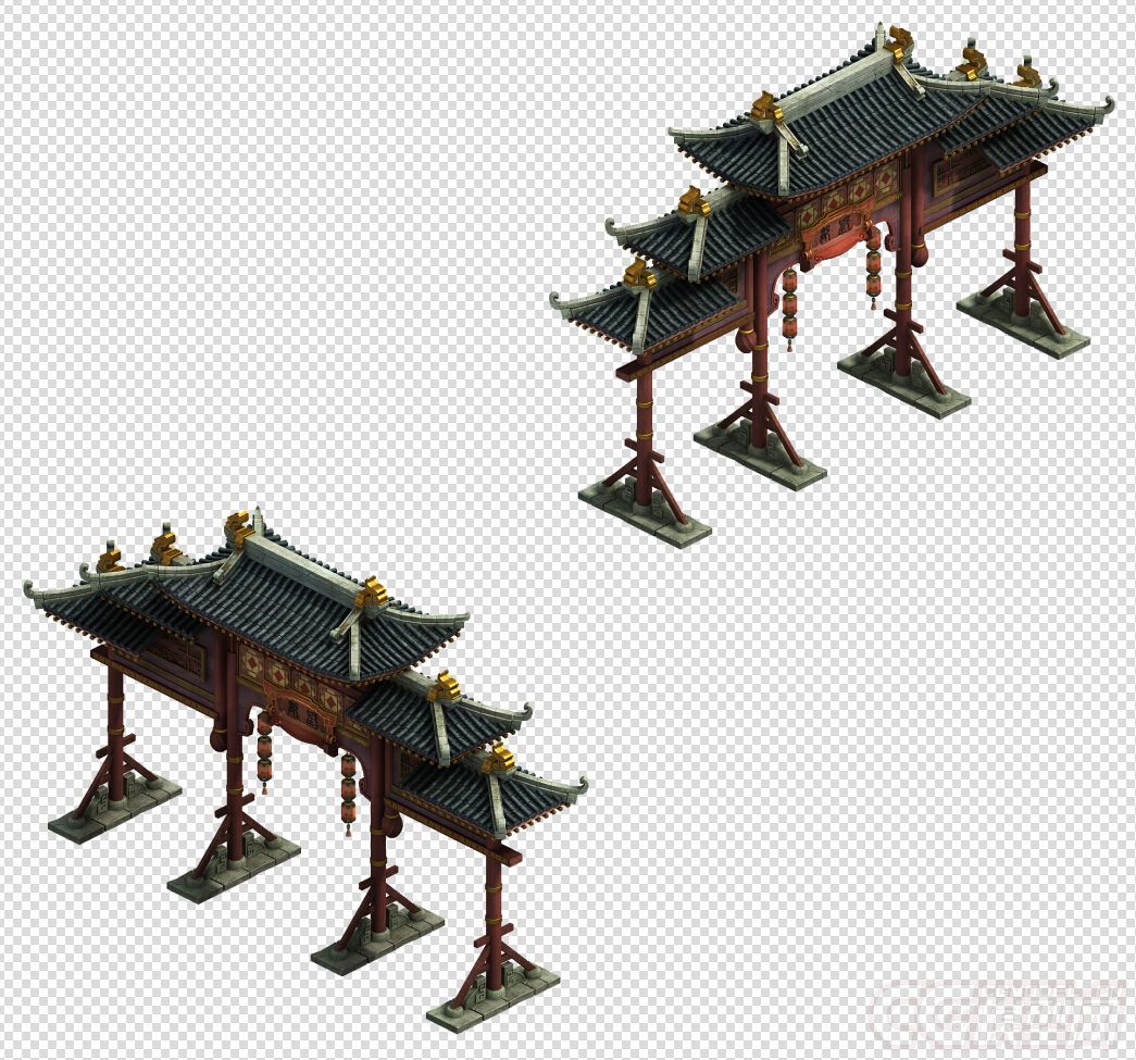 一套精品古建模型 齐全场景模型-古代场景模型库-模型下载-cg模型网