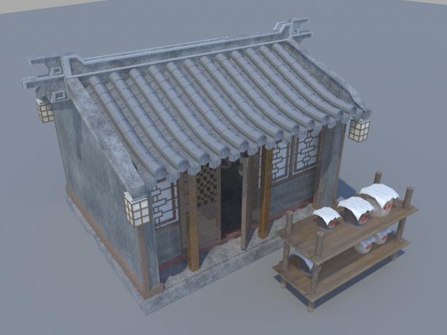 古房子 模型模型-历史建筑模型库-FBX(.fbx)模型下载-cg模型网