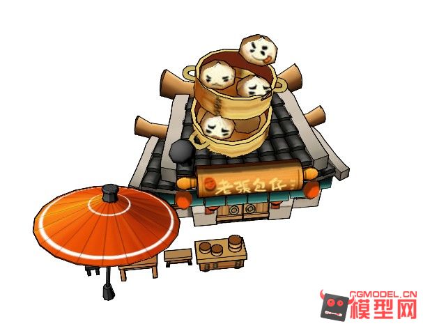 好玩的二维渲染卡通包子铺