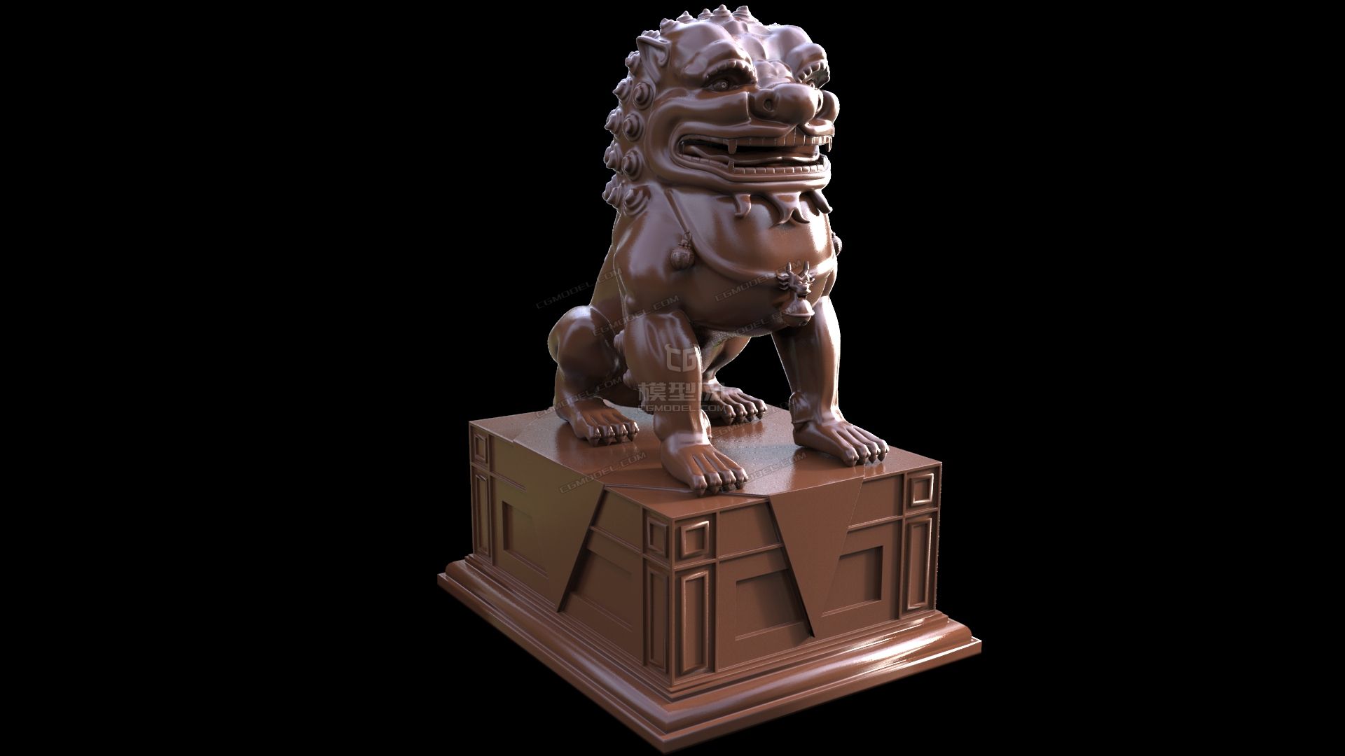 石狮子雕塑 铜雕 高模 高精度