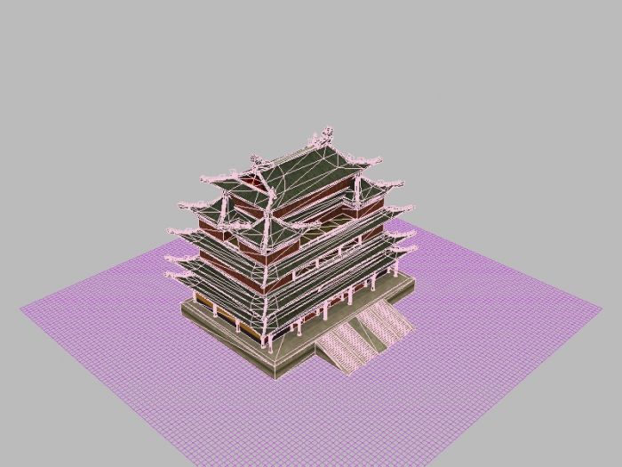 3d古建筑 游戏用简体模型模型-自然场景模型库-模型下载-cg模型网