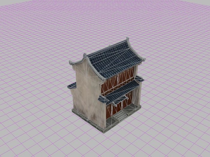 古建筑两层房屋模型-历史建筑模型库-3ds Max(.max)模型下载-cg模型网