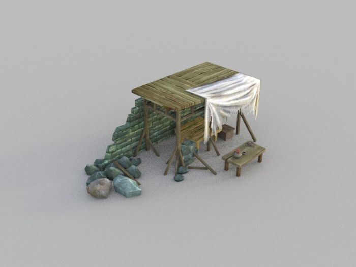 3d古建筑场景废墟，游戏用简体模型，3dsmax2011场景模型-自然场景模型库-模型下载-cg模型网