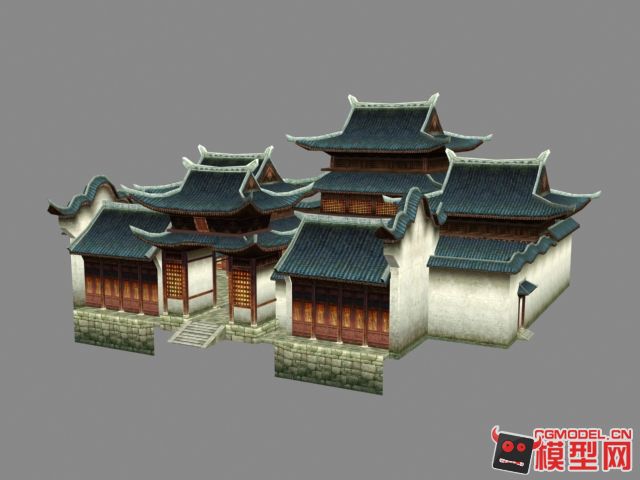 古代建筑模型模型-自然场景模型库-模型下载-cg模型网