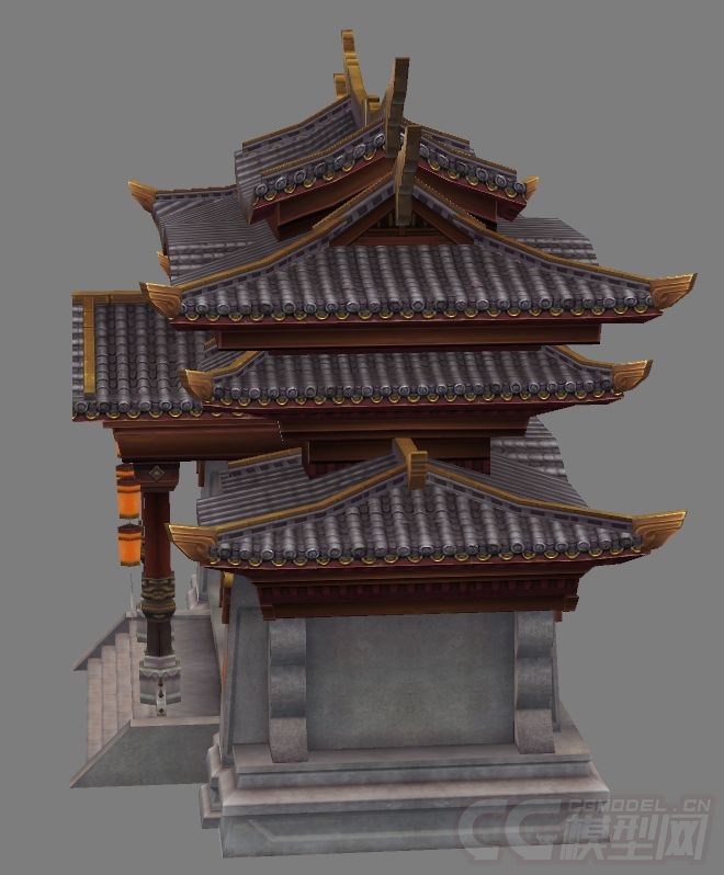 两个质量非常高的精品武侠建筑!模型-古代场景模型库-3ds Max(.max)模型下载-cg模型网