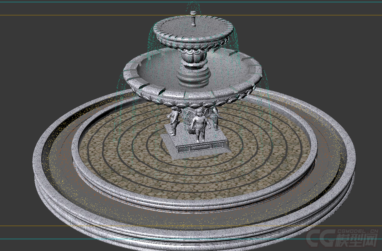 喷泉realflow 实模 无需re_ztyzty作品_场景现代场景_cg模型网
