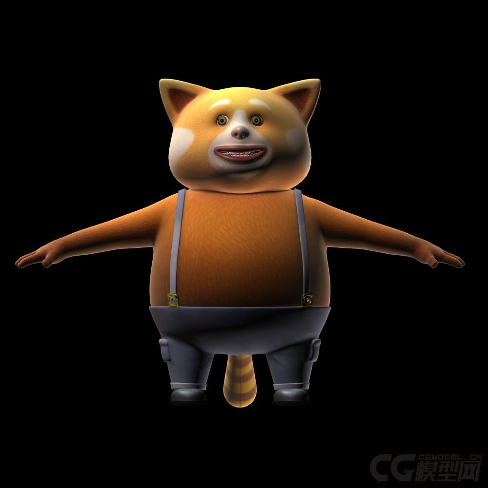 3dmax2012,卡通小熊猫模型,带材_cube工作室作品_动物哺乳_cg模型网