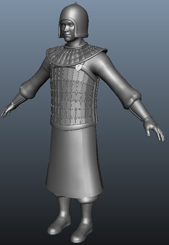 汉代士兵模型_cube工作室作品_人物孩子-女_cg模型网