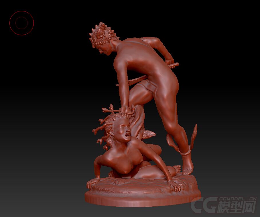 美杜莎之死_打枪的不要作品_雕塑/文物神话雕塑_cg模型网