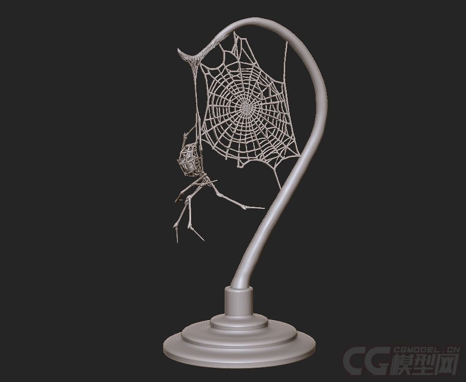 结网的蜘蛛 3d打印模型_打枪的不要作品_雕塑/文物神话雕塑_cg模型网