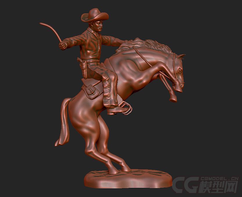 西部牛仔02_打枪的不要作品_雕塑/文物神话雕塑_cg模型网