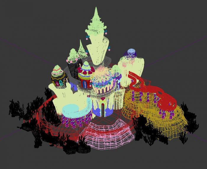 自然场景场景类型:海底场景软件版本:10年版本海底城堡  珊瑚官方