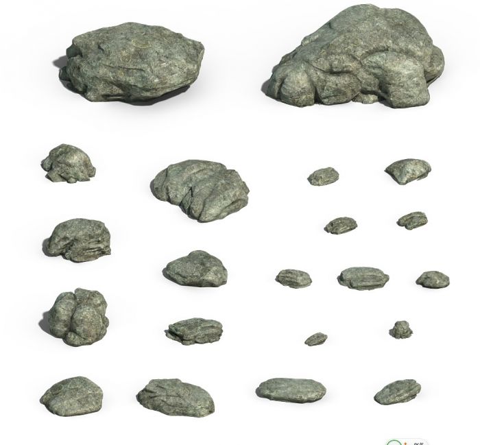 山石,岩石,景观石等一些石头模型,图片与_hspo作品_场景自然场景_cg