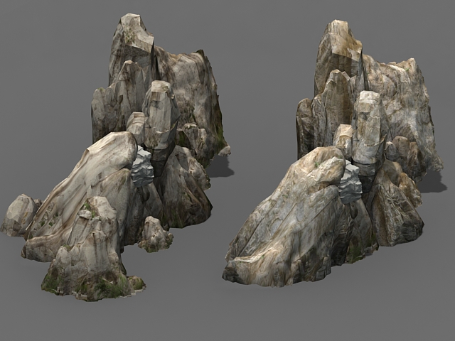 山石,山体,石头模型,图片与文件对应可单独下载