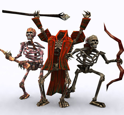 骷髅角色 带动作 多套贴图 组建骷髅兵团队