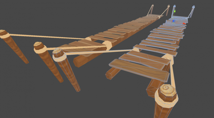 种类繁多的木制品模型包 木桥 木头 木墩 木梯 各类木道具￥20 模型