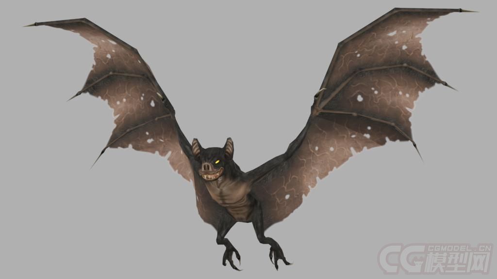 超写实次世代游戏巨型怪物蝙蝠 翼手目动物 飞行哺乳动物 天鼠 天蝠