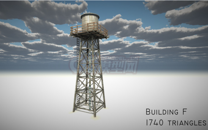 军事基地各种军事设备工业场景建筑元素模型