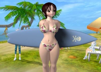 现代性感美女沙滩可爱