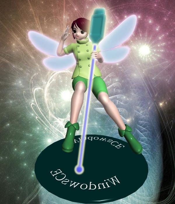 再来一个美女绿精灵···无聊时玩玩的,喜欢就拿走吧