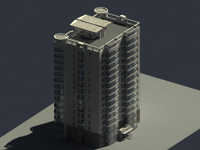 小型单体建筑空间模型图片